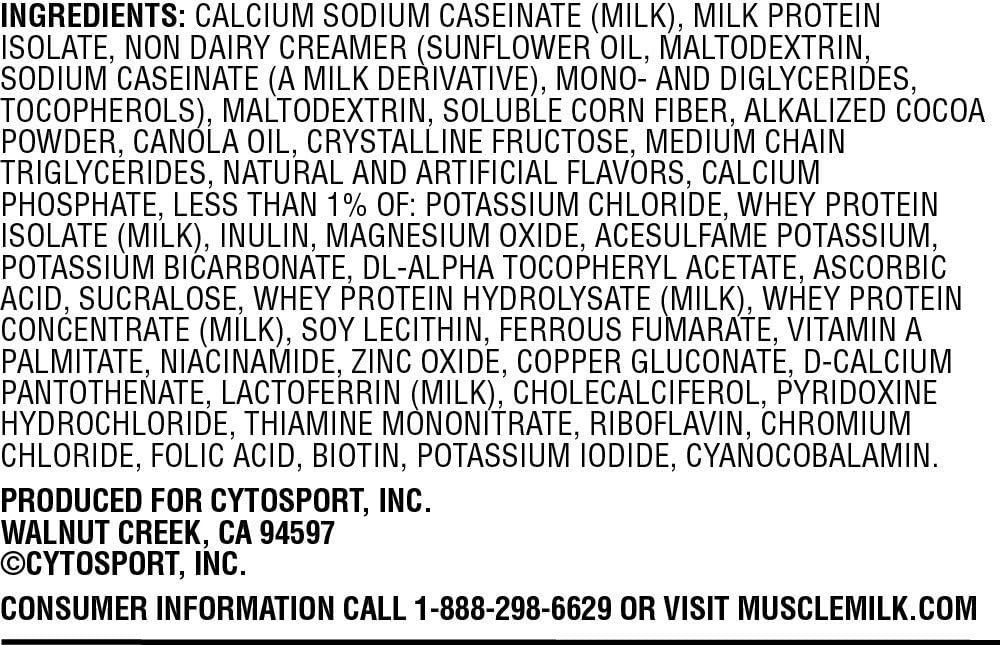 Muscle Milk Genuine Protein Powder, Peanut Butter Chocolate, 32g Protein, 2.47 Pound, 16 Servings: Health & Personal Care