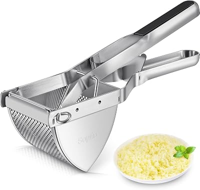Sopito Potato Ricer Stainless Steel Masher with Silicone Handle 15oz Capacity