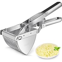 Potato Ricer, Sopito Stainless Steel Potato Masher for Commercial and Home Use Black