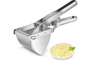 Potato Ricer, Sopito Stainless Steel Potato Masher for Commercial and Home Use Black
