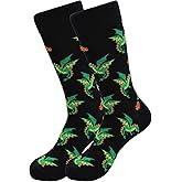 Real Sic Fun Socks for Men and Women - Cozy Cotton Dress Socks with Colorful Designs - Casual, Exotic Zoo Animal Patterned