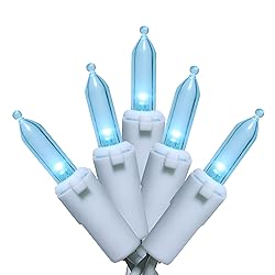 JinBest 150 LED Sky Blue Christmas Lights