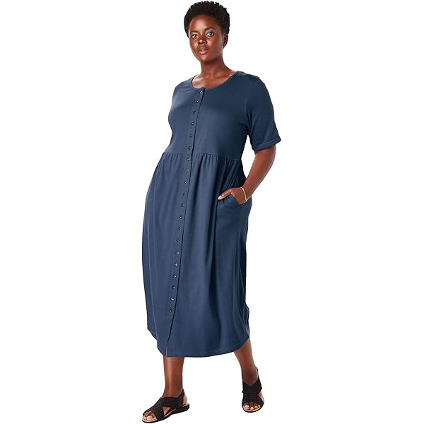 plus size v neck t shirt dress HswsEJ T Shirt Dresses for Women Summer Plus Size Midi Dresses Casual Short Sleeve V Neck Dress with Pockets Comfy Loose Work Dress Oversized Sexy Sundresses for Women Beach at Amazon Women's