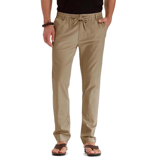 Pantalones Cortos De Lino Para Hombre - Con Cordón, Verano, Playa, Tallas S A 3XL, Mezcla Algodón-lino
