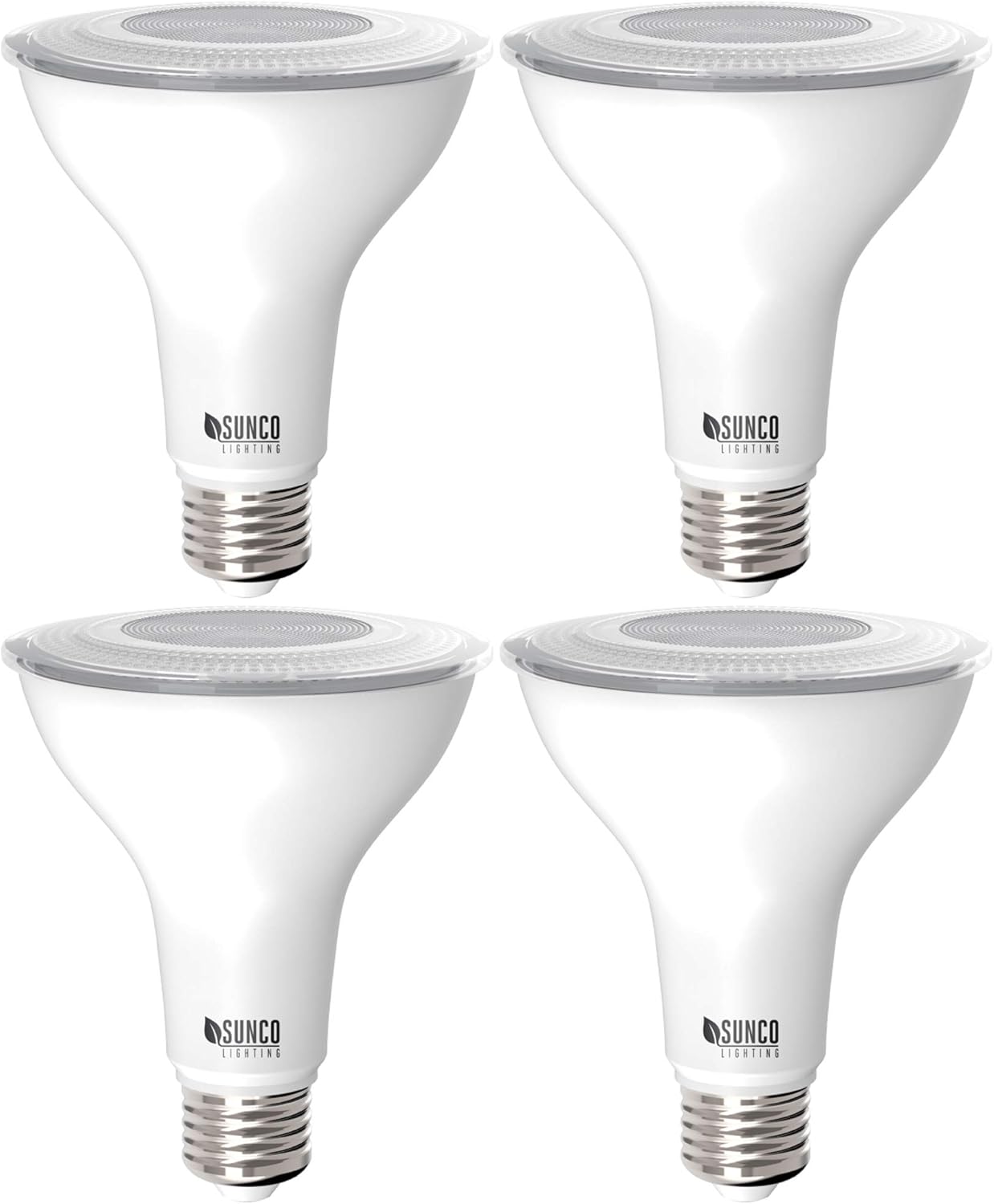 outdoor smart bulb on Sunco Lighting 4 Pack Par30 Led Bulb Dusk To Dawn Photocell Sensor 11w 75w 5000k Daylight 850 Lm Waterproof Auto On Off Outdoor Security Spotlight Ul Amazon Com