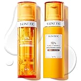 SKINTIFIC Dual-Chamber Fresh Vitamin C Brightening Serum for Face, 10% Pure Vit C Powder Serum, Dark Spot Corrector, Oxidation-Proof with UV Shield