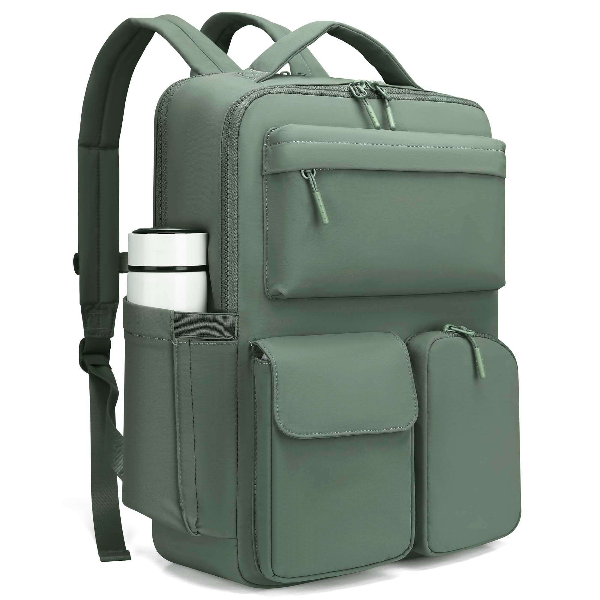 Photo 1 of *********READ CLERK NOTES*********
FODOKO Backpack for Work, Casual Backpack for Women Men Daypack Backpack for Travel College Bookbag Separate Compartment for 15.6 Inch Notebook JasperGreen