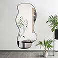 POZINO Irregular Mirrors, Large Asymmetrical Mirror, 47.2"x21.6" Wall Mirrors Decorative, Modern Unique Shape Mirrors for Living Room Bathroom Bedroom Entryway Fireplace