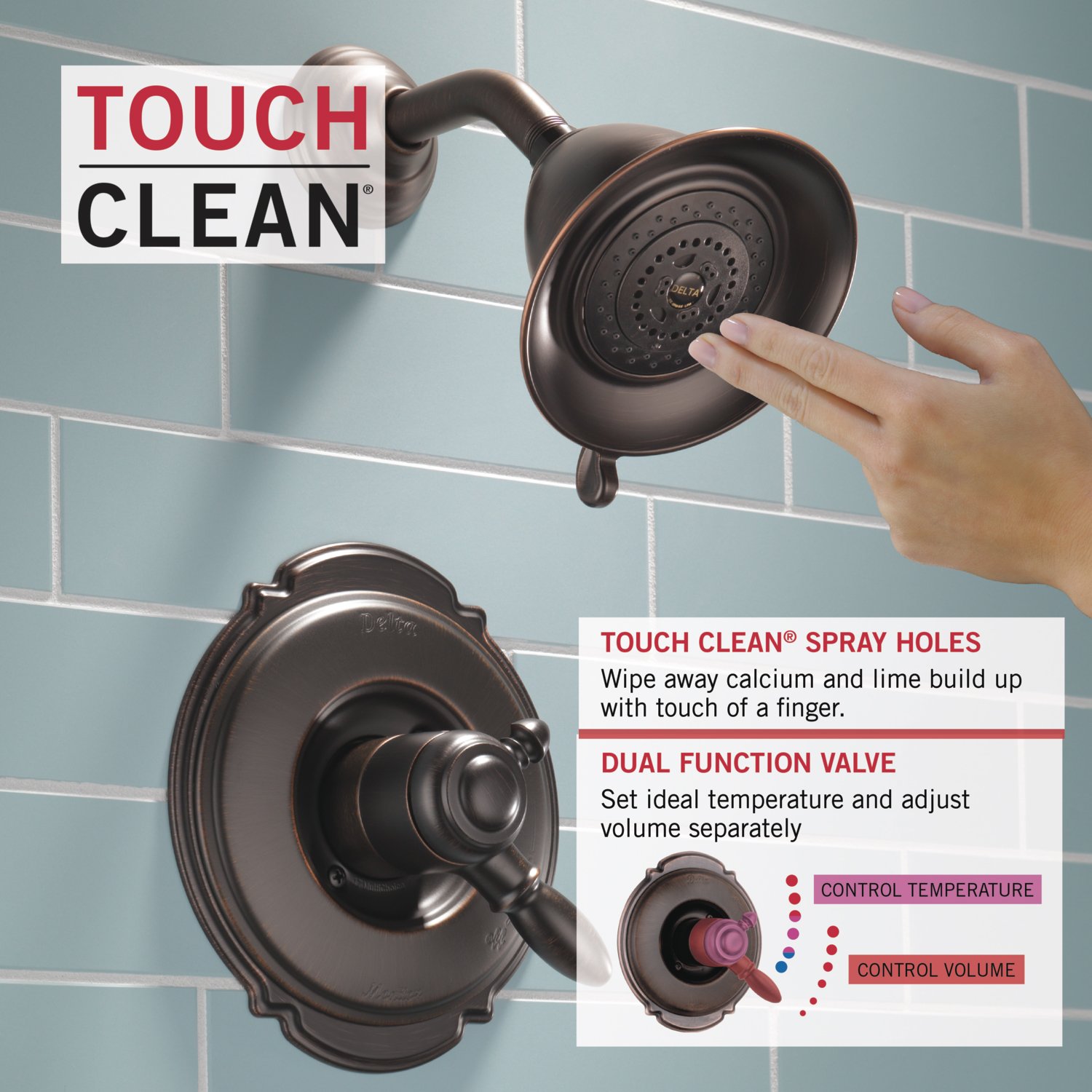 Delta Faucet T17255RB Victorian Monitor 17 Series Shower Trim