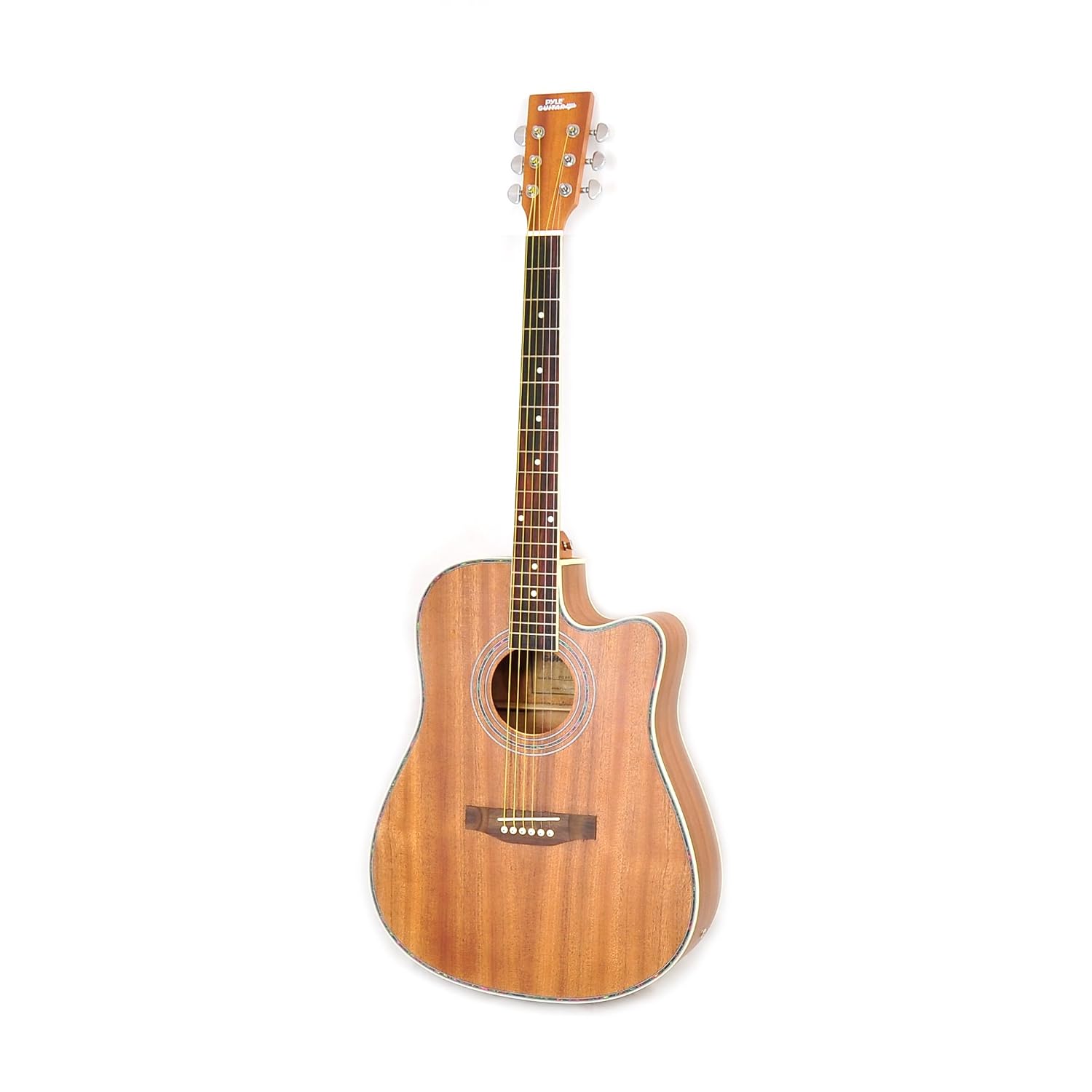 Wood Grain Electric Guitar - Pyle Dreadnought Acoustic Electric Cutaway Guitar 41 6 String Mahogany Wood Grain Style W Built In Preamplifier Case Bag Steel Strings Nylon Strap Tuner Picks Great For Beginner Pga52rbr Musical Instruments Cjp Org In