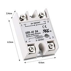 HiLetgo 2pcs SSR-40DA Solid State Relay Single