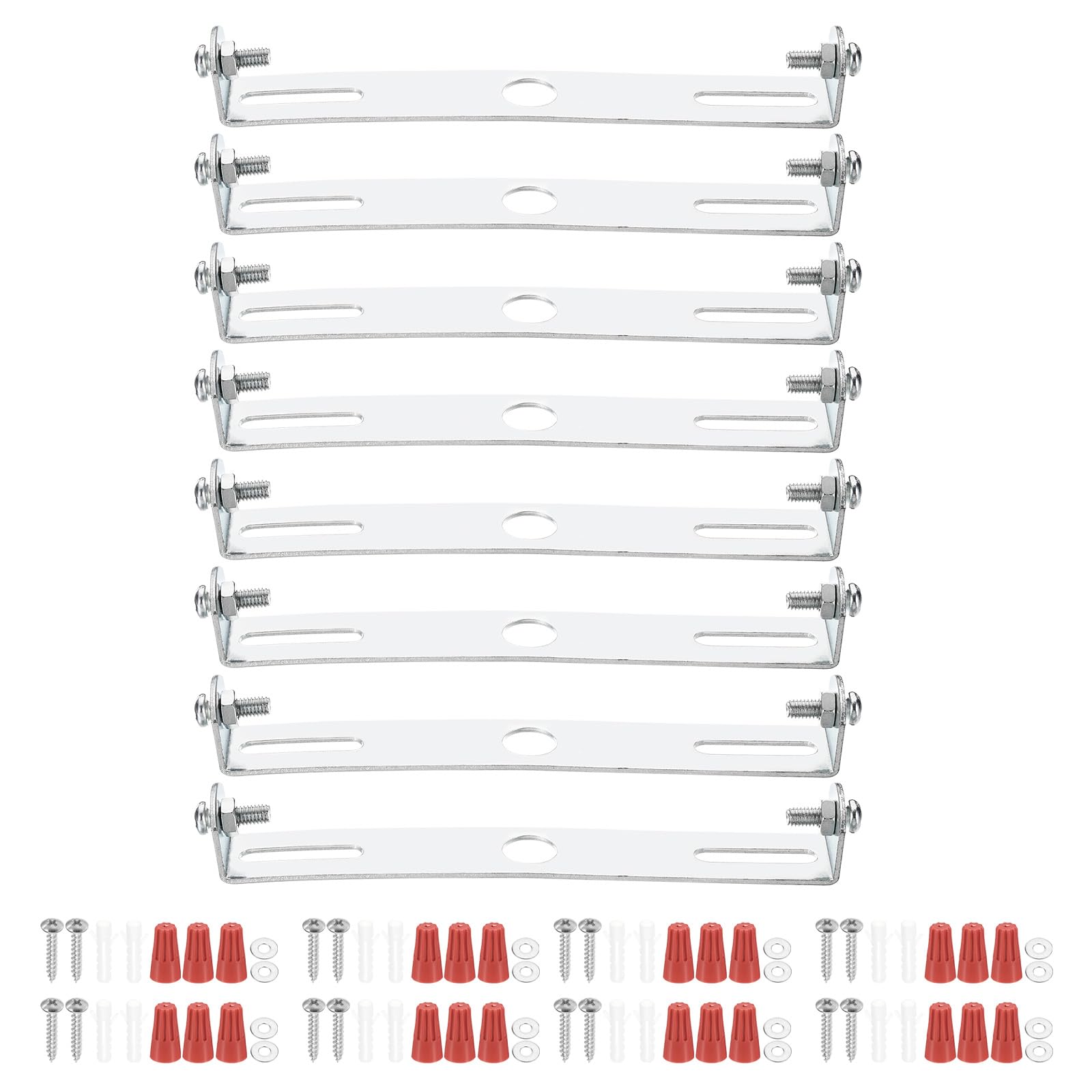 PATIKIL 120mm (4.72") Universal Light Fixture Mounting Bracket Kit, 8 Set Light Crossbar Ceiling Light Plate with Screw for Wall Light Ceiling Light Pendant Chandelier