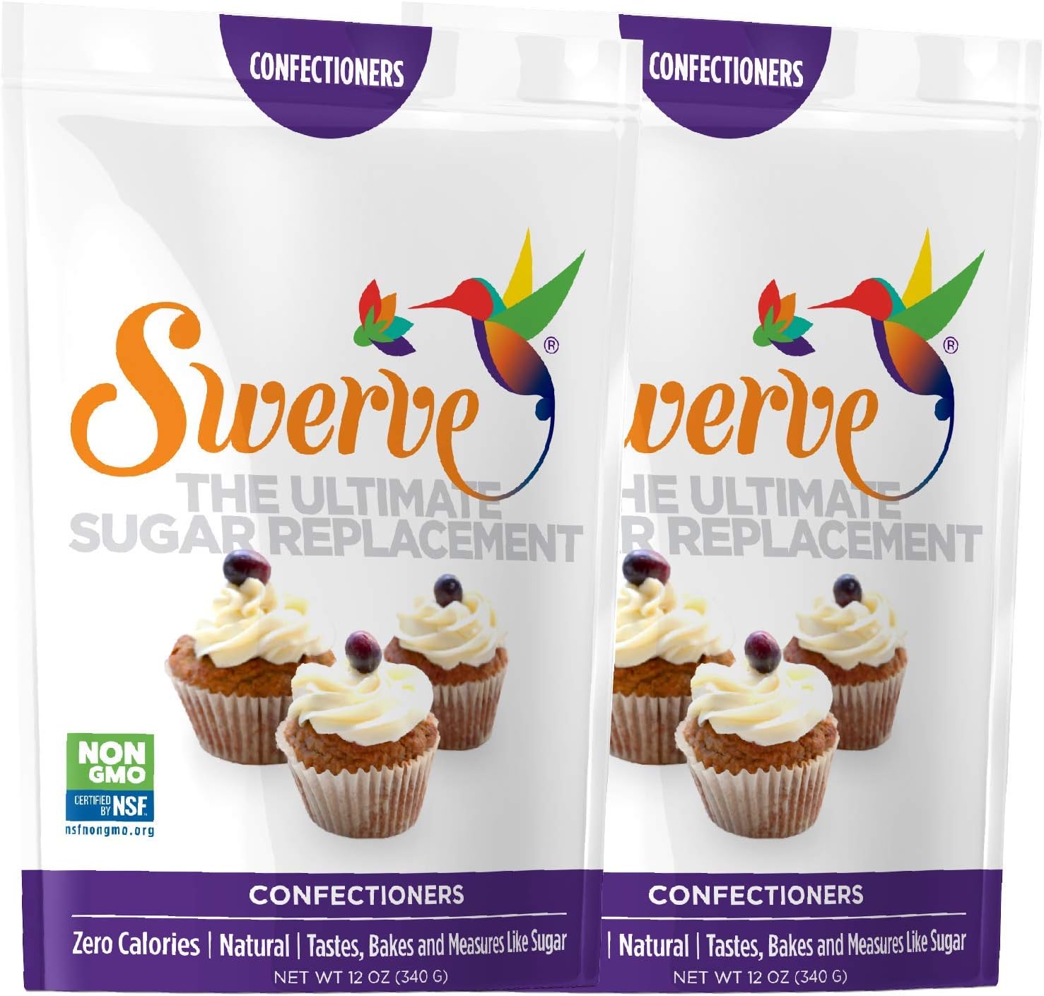 Swerve Sweetener, Confectioners (Pack of 2) (New Version)