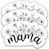 (3 Pack) Mama Stickers – Waterproof Vinyl Decals for Books, Laptops, Tumblers, Water Bottles 3 x 1.8 Inch