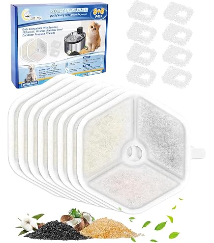 Amazon.com: Cat Water Fountain Filter,Cat Fountain Filters Replacement for  152oz/4.5L Wireless Battery Operated Pet Water Fountain,9 Set Pet Fountain  Filter Replacement : Tools & Home Improvement