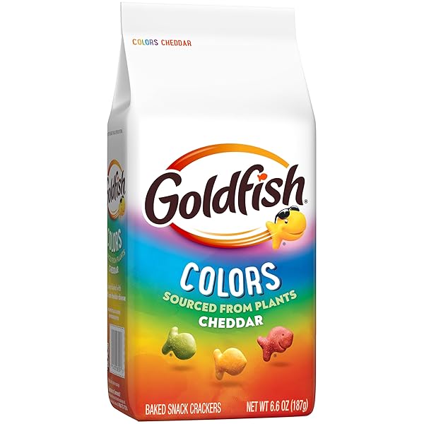 GOLDFISH COLORS CHEDDAR CHEESE CRACKERS, BAKED SNACK CRACKERS, 6.6 OZ BAG