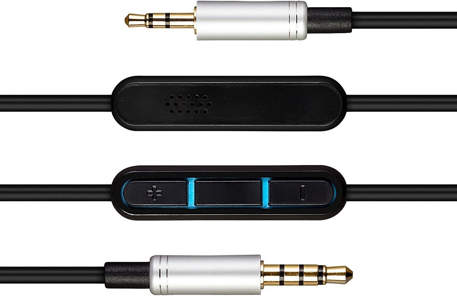 AGS Retail Ltd Replacement Audio Upgrade Cable for BOSE Quiet Comfort 25 Headphones - Black, 1.5m Audio Cable with 3.5mm Gold-Plated Audio Jacks in Slim Mould Design | Audio Accessories