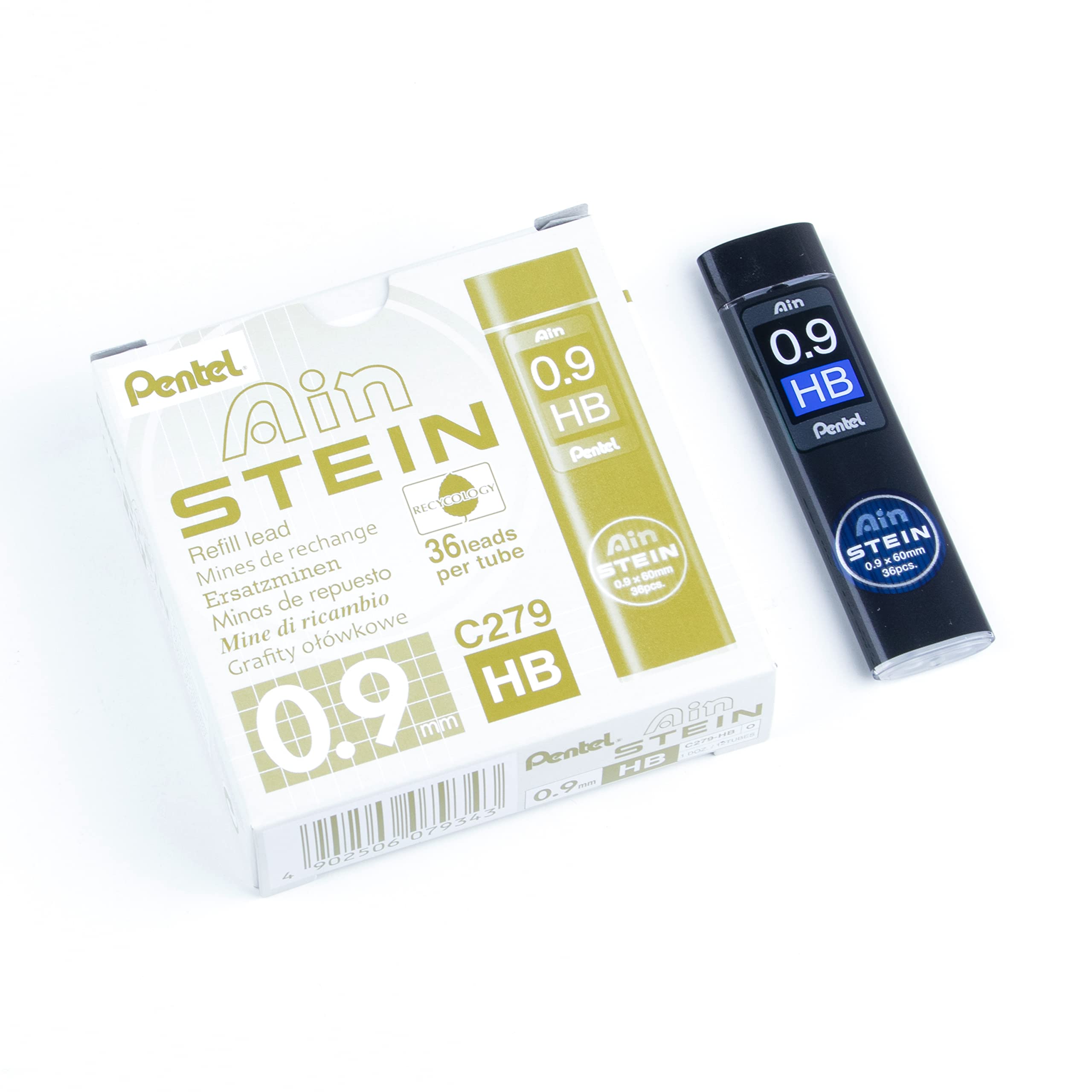 Pentel 0.9 HB Ain Stein Refill Leads (Pack of 12)