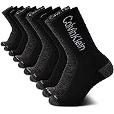 Calvin Klein Mens Crew Socks - 10 Pack Cushioned Athletic Performance Breathable Running and Sports Crew Socks for Men