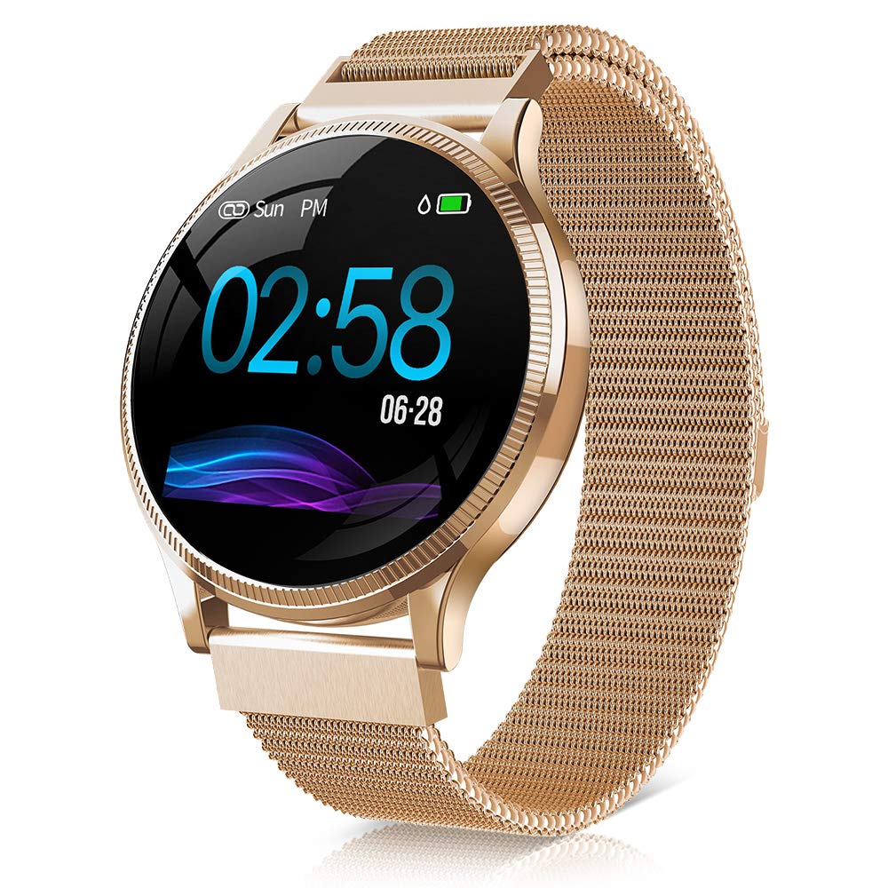NAIXUES Smartwatch, Reloj Inteligente IP67 Pulsera Actividad Inteligente con Pulsómetro, Monitor de Sueño, Podómetro, Calorías Mujer Hombre para iOS y Android 