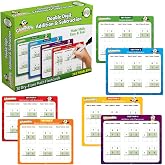 Channie&rsquo;s Double Digit Addition and Subtraction Flash Cards, 30 Dry Erase Educational Math Flash Cards for Kids, Ideal for 1st to 3rd Grade, Level 2 Color-Coded Cards, 360 Two-Digit Problems