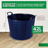Neat 42L Flexi Tubs 3 Packs Navy Large Buckets with Handles UK Made view 2