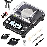 UNIWEIGH Digital Milligram Scale Accurate 0.001g/50g,Precision mg Scale for Jewelry,Powder,Gold,Gem,Reloading Scale,Micro Gra