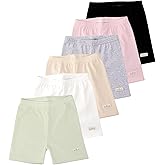 Chicduo 6 Pack Girls Cotton Biker Cartwheel Shorts Kids Breathable Under Dress Safety Dance Shorts