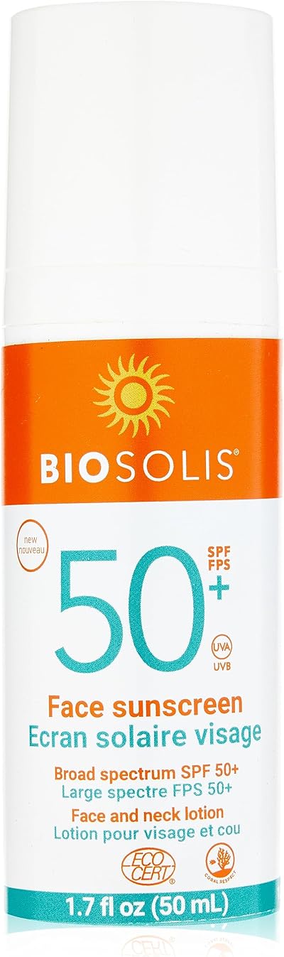 Biosolis Face Neck Sunscreen SPF 50 1.7oz Unisex Mineral UVA UVB Protection