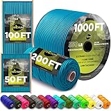 TECEUM Paracord Type III 550 Ice Mint – 100 ft