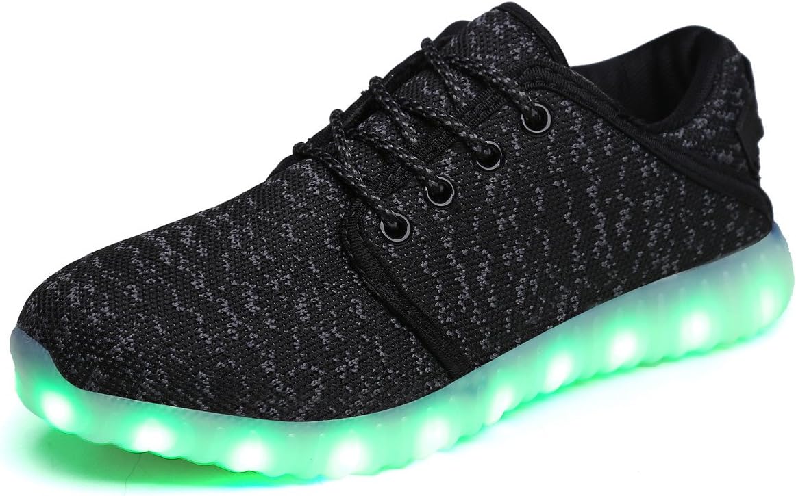 WaltZon Upgraded USB Charging LED Light Up Fashion Sports Flashing Sneaker Shoes for Kids Boys Girls(Toddler,Litter Kid,Big Kid)
