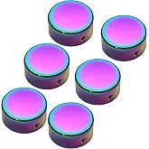 SOLUTEK Solutek Buttons Guitar Pedal Footswitch Toppers Caps - Aluminium w/Protective lining &amp; 3 Screws &ndash; Increase Accuracy and Comfort (1_Gradient Color, V1 for 3/8" 10mm Switch)