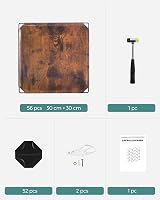 SONGMICS Modular Shoe Cabinet 16 Cubes Wardrobe 31x123x123 cm Vintage Brown view 7