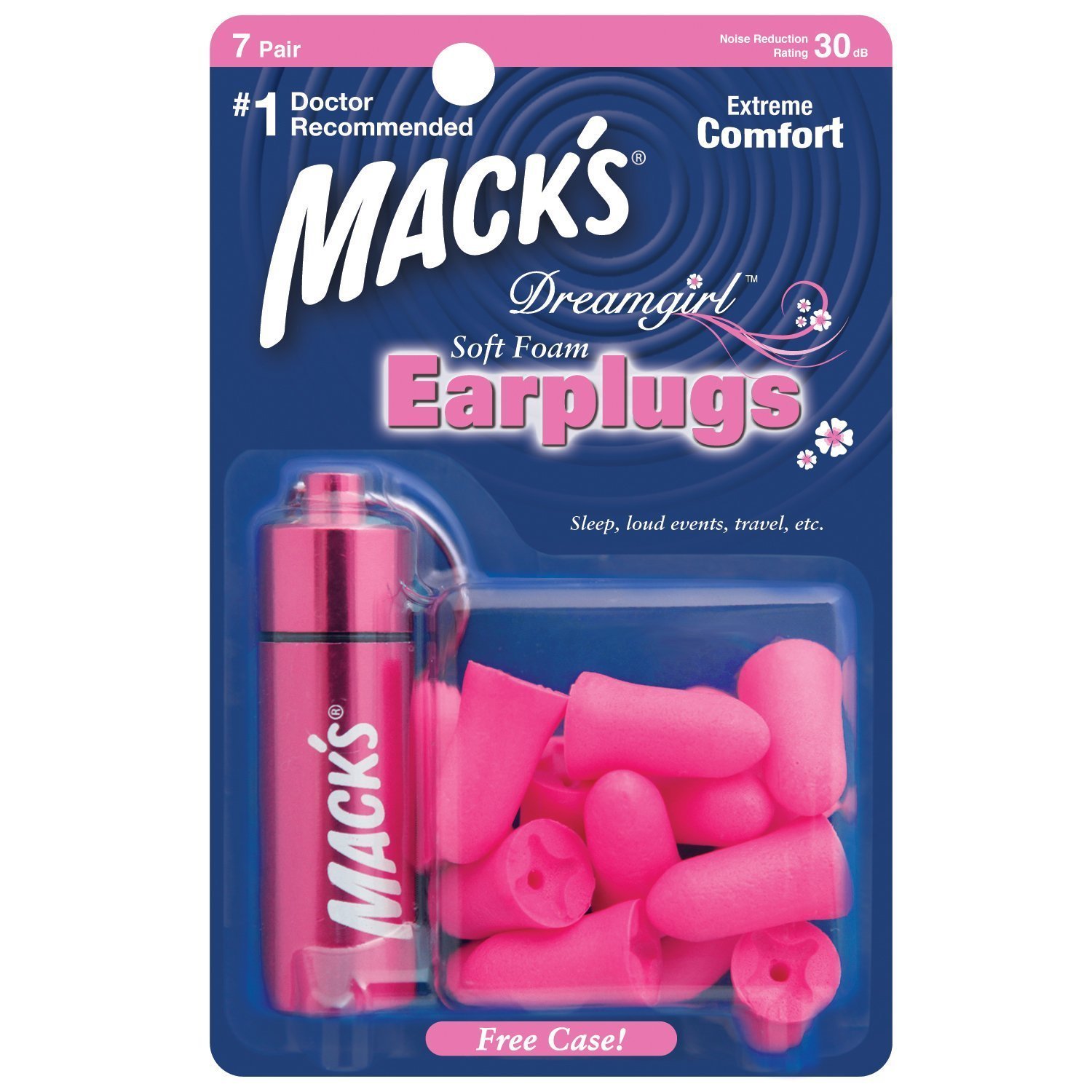 Mack's Dream Girl Ear Plugs (7 Pair) - Pink — image 1