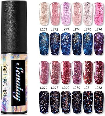 Amazon ジェルネイル カラー カラーポリッシュ ラメ 12色セット 5ml 色持ち良い 初心者用カラージェル 赤 ピンク ブラック 星空 Junexi メイクアップセット 通販