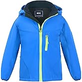 M2C Boys Girls Hooded Windbreaker Fleece Lined Softshell Jacket