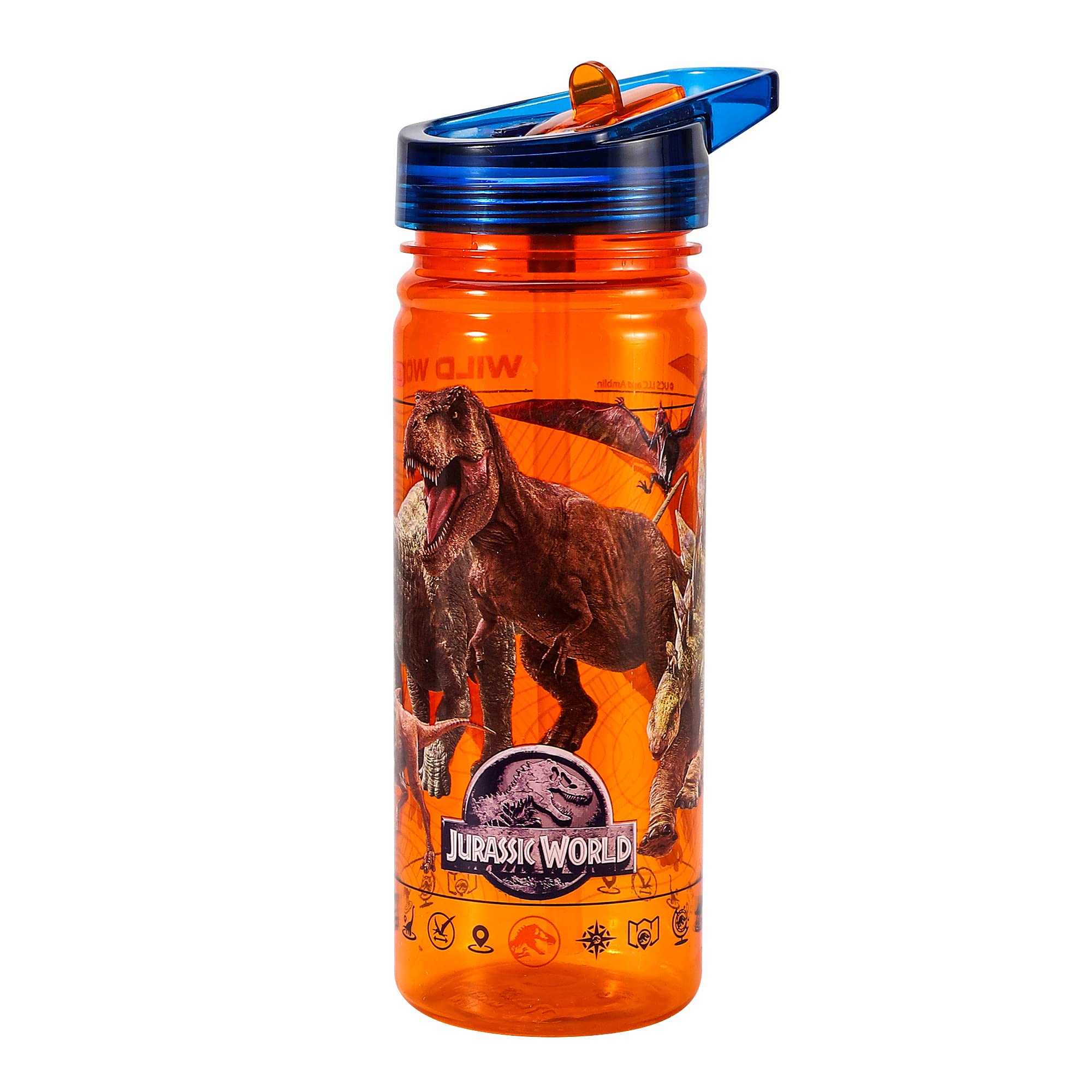 Zawadi Global Jurassic World 580ml Water Bottle for Kids School Drinks Bottle Made of Durable Ecozen Reusable BPA Free — image 1