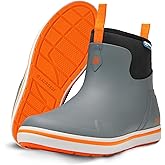 LaCrosse Alpha Men's Deck Boot 6-inch - Waterproof Rain Shoes - Slip-Resistant Deck Boots - Arch Support Men’s Ankle Footwear - Alpha Fit System - Kick-Off Heel Plate