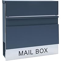 Cassetta Postale Con Portagiornali Cassetta Postale Con Porta Giornali - Design Moderno Antracite Cassetta Lettere Porta Giornale