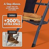 VonHaus 3 Step Ladder – Premium Folding Step Stool 150kg Steel Anti Slip view 8