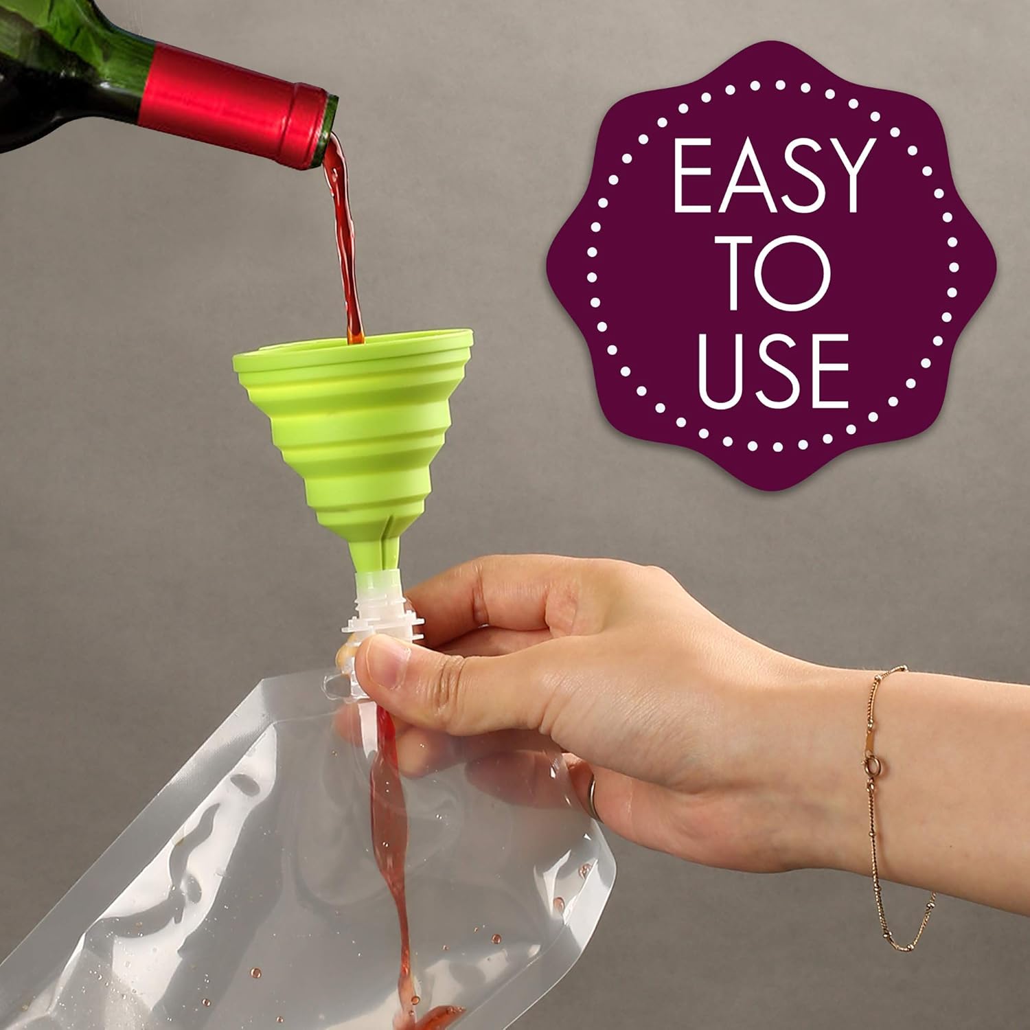 Drink Pouches for Adults 20pcs 16oz Plastic Flask for