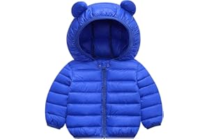 JIAMY Baby Boys Girls Coats Toddler Puffer Jacket Bear Hooded Winter Clothes Outwear 9M-6Y