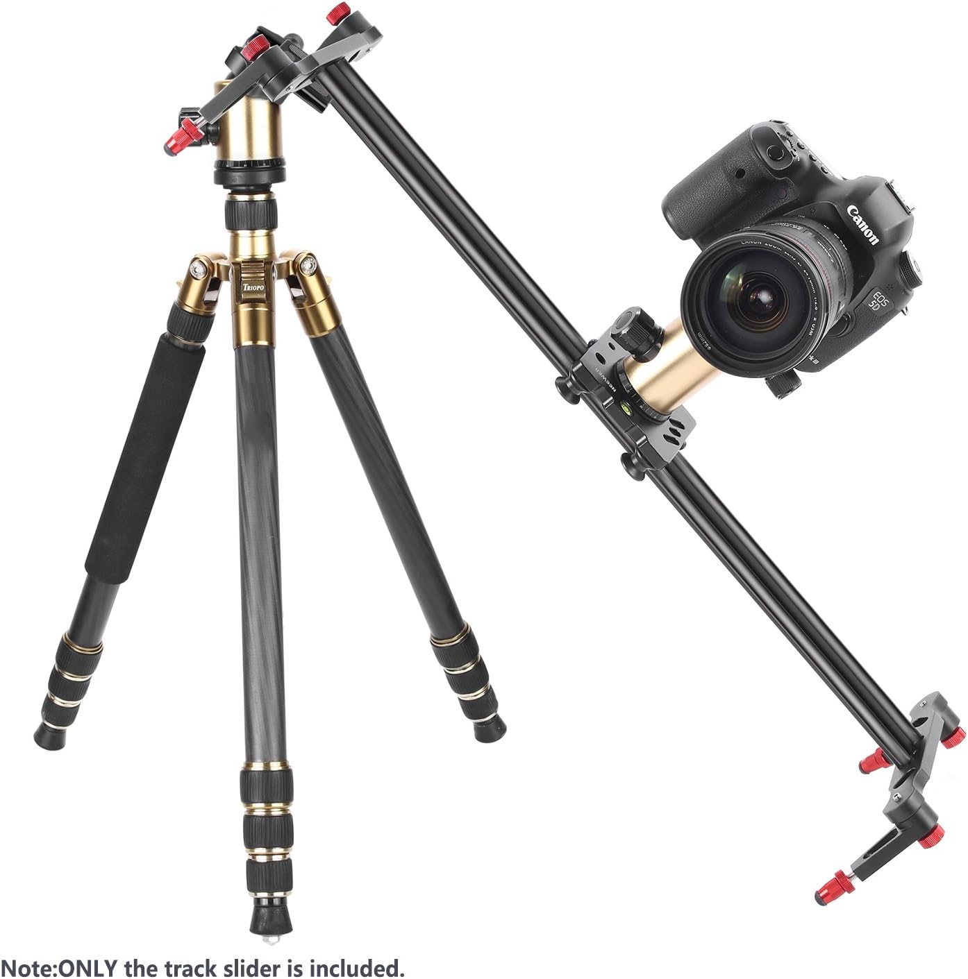 Neewer Aluminum Alloy Camera Track Slider Video Stabilizer Rail with 4 Bearings for DSLR Camera DV Video Camcorder Film Photography, Loads up to 17.5 pounds/8 kilograms (60cm) : Camera & Photo