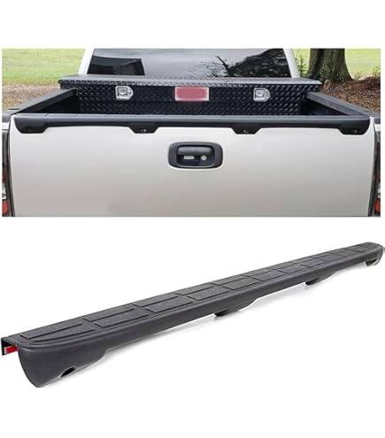 MuHize Tailgate Handle Bezel Replacement For 1999-2007 Chevy Silverado & GMC Sierra - Black Plastic Trim, Fits Regular/Extended/Crew Cab