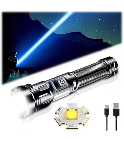 Rechargeable LED Flashlights High Lumens, 990000 Lumens Super Bright Flashlight 5 Modes Waterproof Powerful Handheld Flashlight Camping Emergencies - View #6
