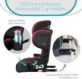 globalkids i-Size High Back Booster Car Seat Group 2/3 ISOFIX 15-36 kg Red Black view 3