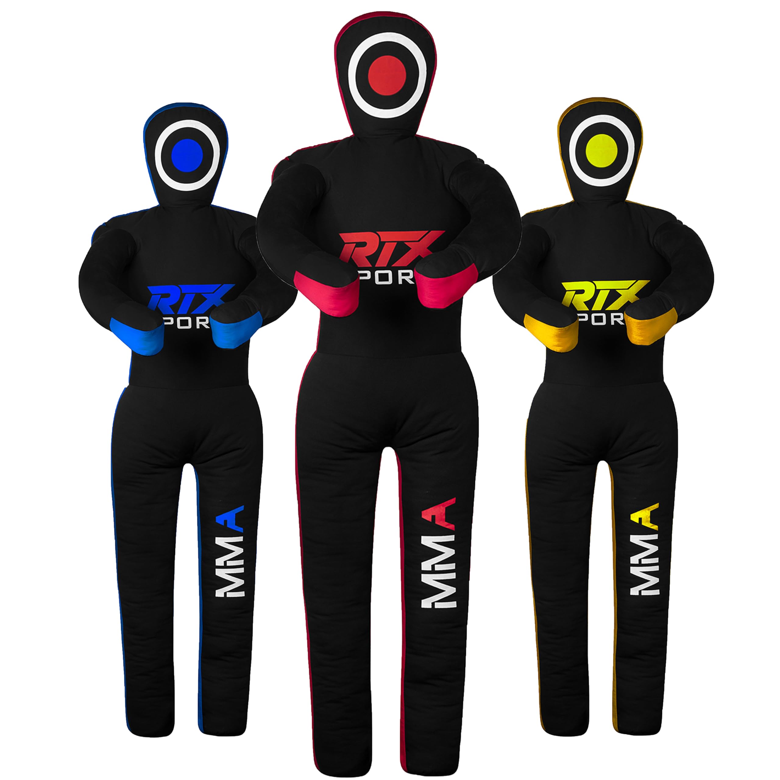 RTX MMA Judo Grappling Dummy Punching Bag Brazilian BJJ JIU Jitsu Standing Position Wrestling BJJ Dummy Martial Arts Boxing Karate Training Dummies | Canvas | UNFILLED (Red, 70" - Inches)