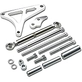 DNA MOTORING Alternator Bracket Adjustable with Tension Rod Compatible with 68-93 Ford 289 302 5.0L V8, ABK-RC4300