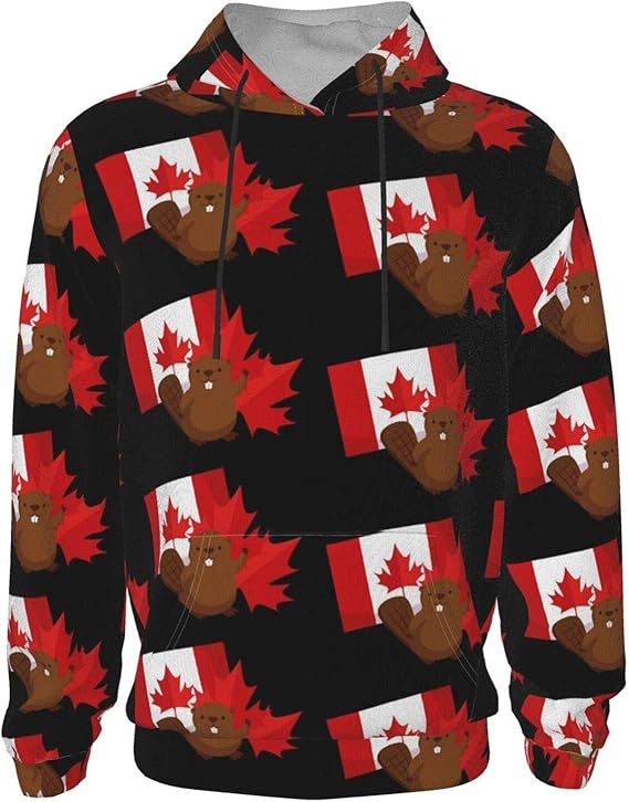 ZHXR Groundhog and Canada Maple Lleaf Hoodie