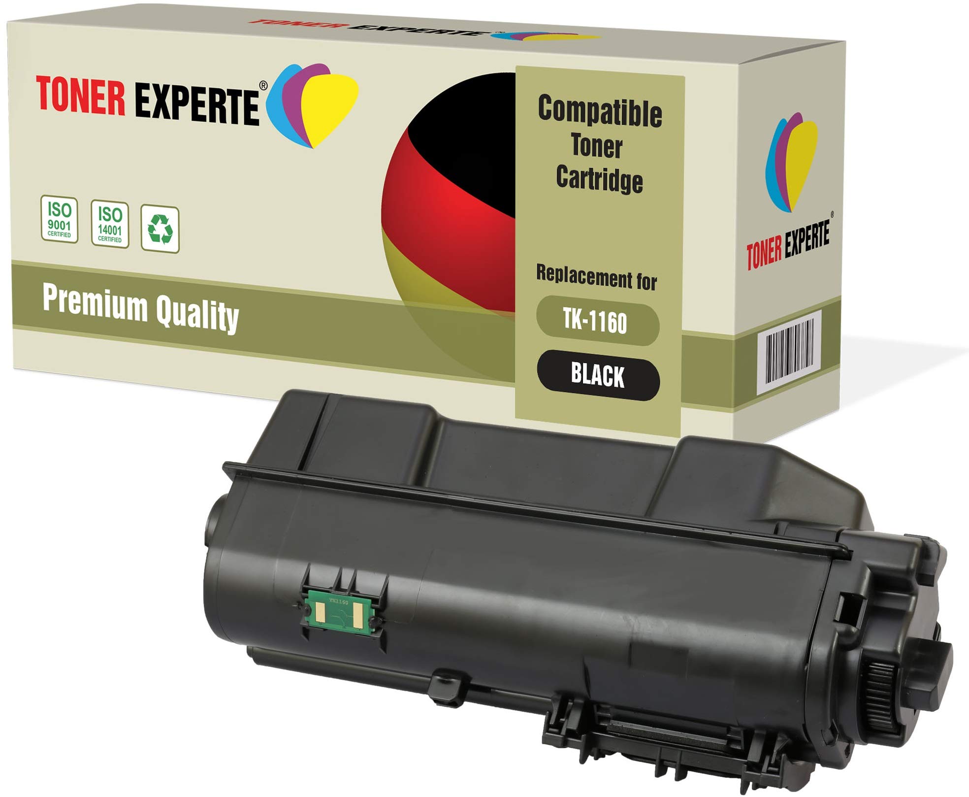 TONER EXPERTE® Compatible with TK-1160 TK1160 Premium Toner Cartridge for Kyocera ECOSYS P2040dn, P2040dw